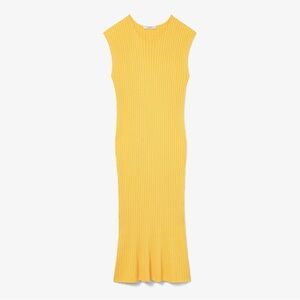 MM LaFleur Dylan Slinky Knit Dress Tuscan Yellow Size Small